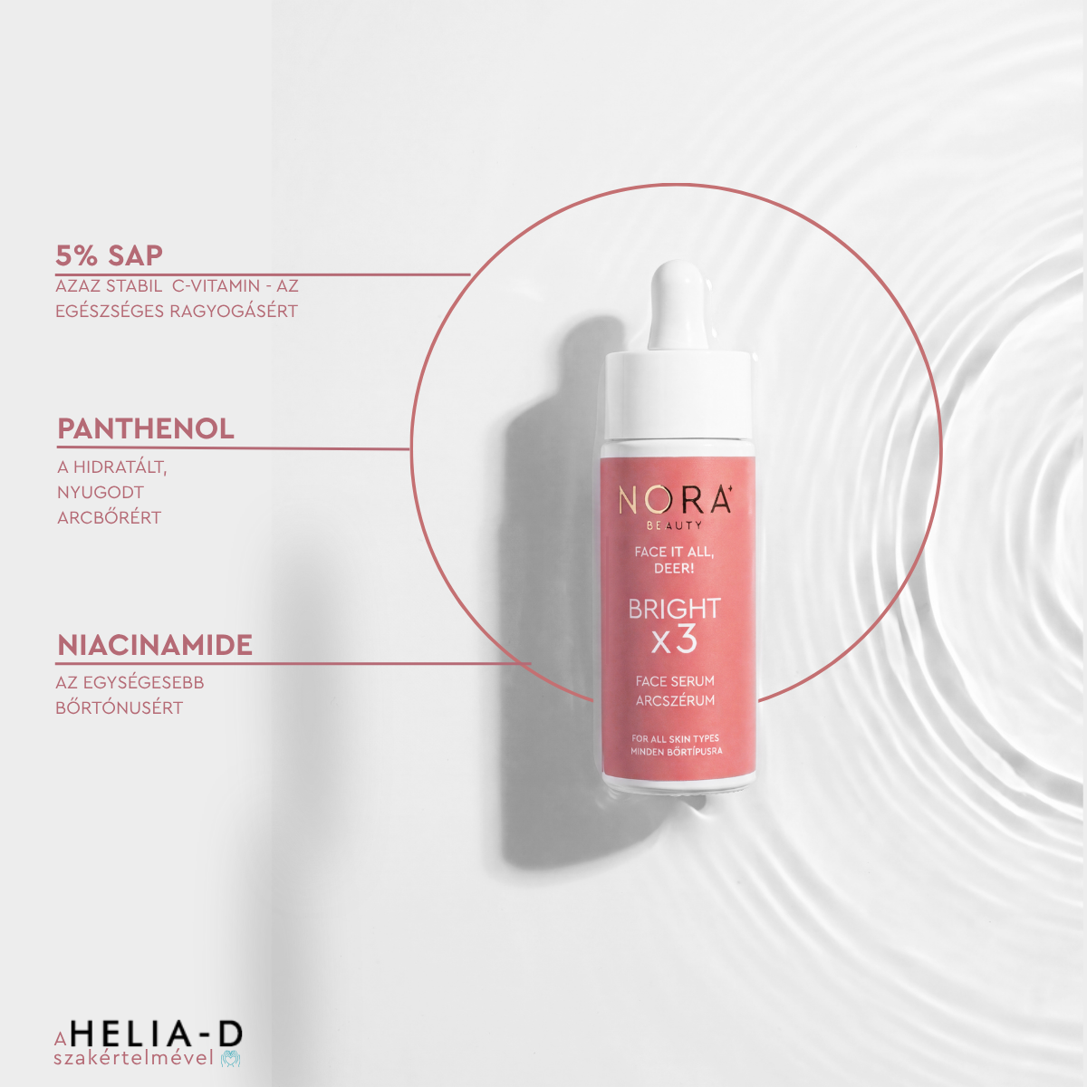 Nora Beauty Bright x 3 arcszérum