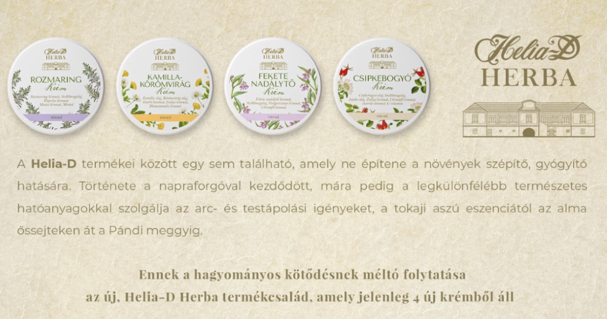 Helia-D Webáruház hírei - Megjelentek a Helia-D Herba termékcsalád új tagjai