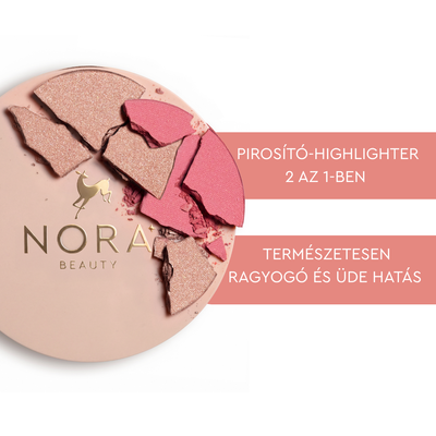 Nora Beauty Pirosító és Highlighter Duó 2 in1