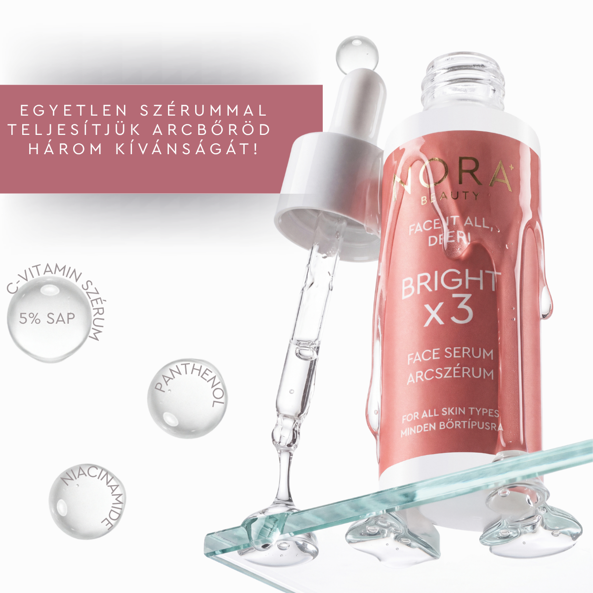 Nora Beauty Bright x 3 arcszérum
