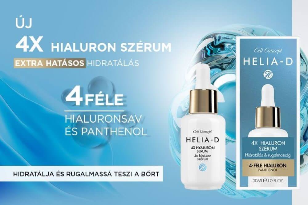 Puha és hidratált bőr az új Cell Concept 4X Hialuron szérum segítségével